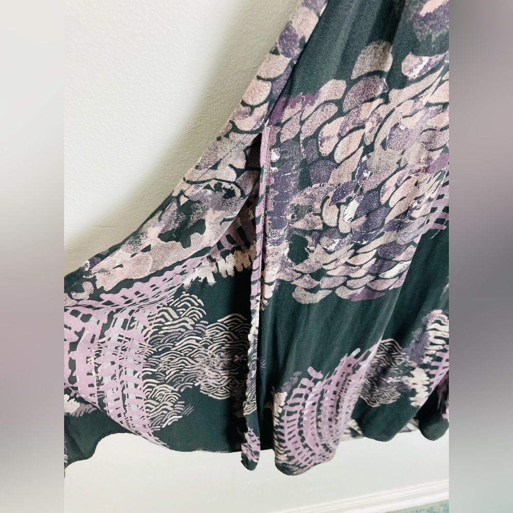 Free People Out of the Woods deep v neck maxi dress in gray & purple. XS - Picture 5 of 9